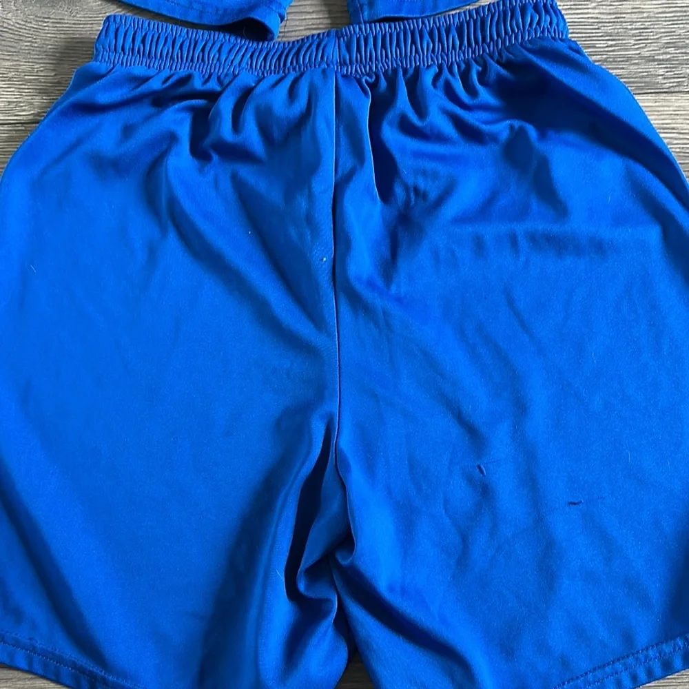 Blue Athletic Basketball Shorts with Elastic Waistband - Picture 6 of 6